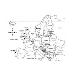 Mappa dell'Europa - Disegni da colorare gratuiti