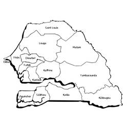 Senegal - Disegni da colorare gratuiti