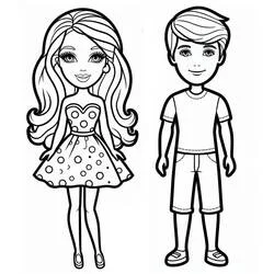 Barbie e Ken - Disegni da colorare gratuiti