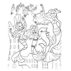 Barbie Sirena - Disegni da colorare gratuiti