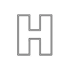Lettera H - Disegni da colorare gratuiti Lettera H - Disegni da colorare gratuiti