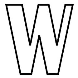 Lettera W - Disegni da colorare gratuiti Lettera W - Disegni da colorare gratuiti