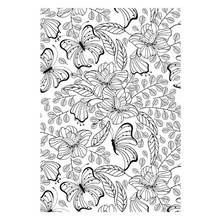Disegno Farfalle e fiori in un mandala da colorare Disegno Farfalle e fiori in un mandala da colorare