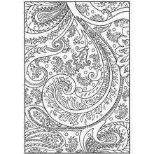 Disegno Mandala a motivi paisley da colorare Disegno Mandala a motivi paisley da colorare