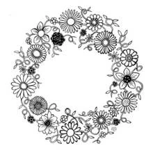 Disegno Mandala corona di fiori da colorare Disegno Mandala corona di fiori da colorare