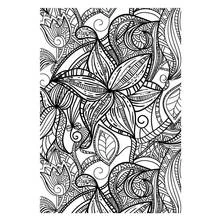 Disegno Mandala floreale con foglie intrecciate da colorare Disegno Mandala floreale con foglie intrecciate da colorare