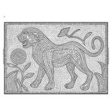 Disegno Mosaico di una pantera con coda a spirale da colorare Disegno Mosaico di una pantera con coda a spirale da colorare