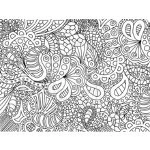Disegno Motivo abstratto in stile doodle mandala da colorare Disegno Motivo abstratto in stile doodle mandala da colorare