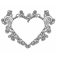 Disegno Mandala a cuore con motivi a merletto da colorare Disegno Mandala a cuore con motivi a merletto da colorare
