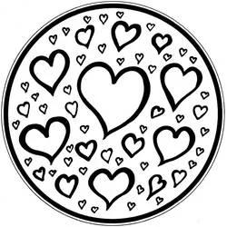 Disegno Mandala a cuore con tanti cuoricini da colorare Disegno Mandala a cuore con tanti cuoricini da colorare