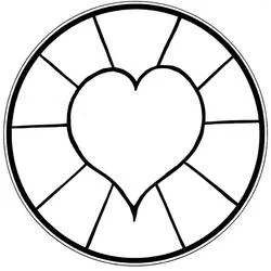 Disegno Mandala a cuore semplice da colorare Disegno Mandala a cuore semplice da colorare