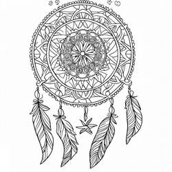 Mandala Acchiappasogni - Disegni da colorare gratuiti