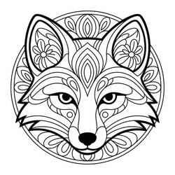 Mandala della Volpe - Disegni da colorare gratuiti