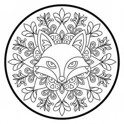 Disegno Mandala della Volpe con motivi ornamentali da colorare Disegno Mandala della Volpe con motivi ornamentali da colorare