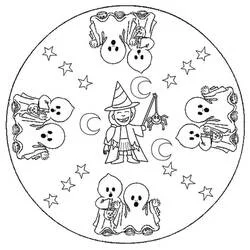 Mandala di Halloween - Disegni da colorare gratuiti