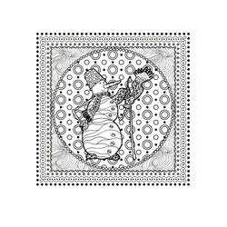 Disegno Mandala di Natale con pupazzo di neve da colorare Disegno Mandala di Natale con pupazzo di neve da colorare