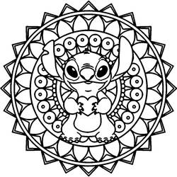 Mandala di Stitch - Disegni da colorare gratuiti