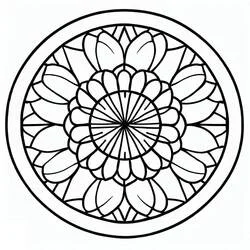 Disegno Rosone con petali sovrapposti da colorare Disegno Rosone con petali sovrapposti da colorare