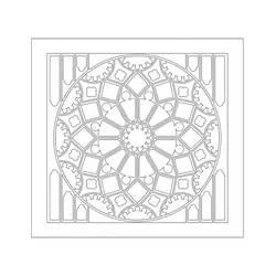 Disegno Rosone con motivi geometrici da colorare Disegno Rosone con motivi geometrici da colorare