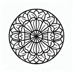 Disegno Rosone con petali radiali dal centro da colorare Disegno Rosone con petali radiali dal centro da colorare