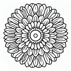 Disegno Rosone a forma di fiore sbocciato da colorare Disegno Rosone a forma di fiore sbocciato da colorare
