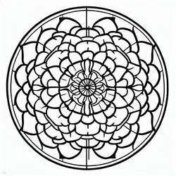 Disegno Rosone con motivo di petali sovrapposti da colorare Disegno Rosone con motivo di petali sovrapposti da colorare
