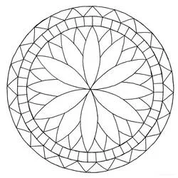 Disegno Rosone con otto petali da colorare Disegno Rosone con otto petali da colorare