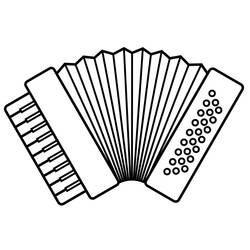 Fisarmonica - Disegni da colorare gratuiti Fisarmonica - Disegni da colorare gratuiti