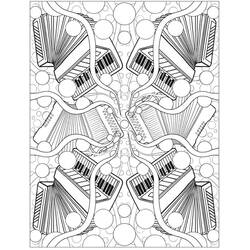 Disegno Fisarmonica in motivo simmetrico a mandala da colorare Disegno Fisarmonica in motivo simmetrico a mandala da colorare