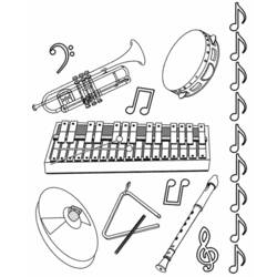 Disegno Strumenti musicali con note da colorare Disegno Strumenti musicali con note da colorare