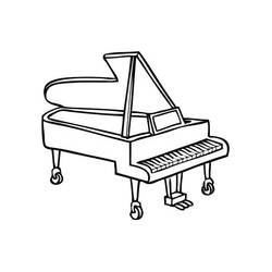 Disegno Pianoforte a coda con coperchio aperto da colorare Disegno Pianoforte a coda con coperchio aperto da colorare