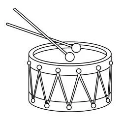 Tamburo - Disegni da colorare gratuiti Tamburo - Disegni da colorare gratuiti