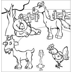 Disegno Animali della campagna riuniti da colorare Disegno Animali della campagna riuniti da colorare