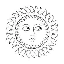 Disegno Sole sorridente d'estate da colorare Disegno Sole sorridente d'estate da colorare
