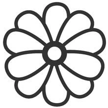 Disegno Grande fiore con petali arrotondati da colorare