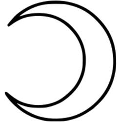 Luna Crescente - Disegni da colorare gratuiti