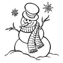 Pupazzo di Neve - Disegni da colorare gratuiti