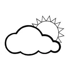 Sole e Nuvola - Disegni da colorare gratuiti