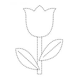 Disegno Tulipano con petali a punta semplici da colorare
