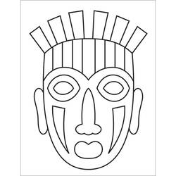 Maschera Africana - Disegni da colorare gratuiti Maschera Africana - Disegni da colorare gratuiti