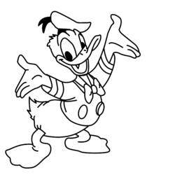 Disegno Paperino saluta con le braccia spalancate da colorare Disegno Paperino saluta con le braccia spalancate da colorare