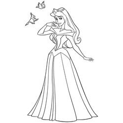 Princess Aurora - Disegni da colorare gratuiti