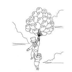 Disegno Sindaco Goodway vola con i palloncini da colorare