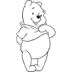 Disegno Winnie the Pooh sorridente a braccia incrociate da colorare Disegno Winnie the Pooh sorridente a braccia incrociate da colorare