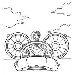 Disegno Zuma alla guida del suo veicolo hovercraft da colorare Disegno Zuma alla guida del suo veicolo hovercraft da colorare