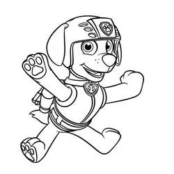 Disegno Zuma che corre con le braccia alzate da colorare Disegno Zuma che corre con le braccia alzate da colorare