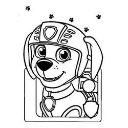 Disegno Zuma sorridente con casco e attrezzatura da colorare Disegno Zuma sorridente con casco e attrezzatura da colorare
