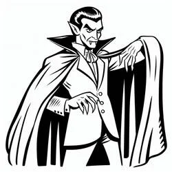 Disegno Dracula che apre il suo mantello da colorare Disegno Dracula che apre il suo mantello da colorare