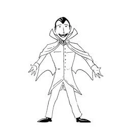 Disegno Dracula sorridente con le braccia aperte da colorare Disegno Dracula sorridente con le braccia aperte da colorare