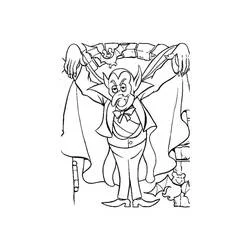 Disegno Dracula che apre il suo grande mantello da colorare Disegno Dracula che apre il suo grande mantello da colorare